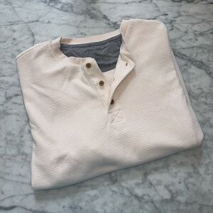 Eddie Bauer Henley Cream Long Sleeve
